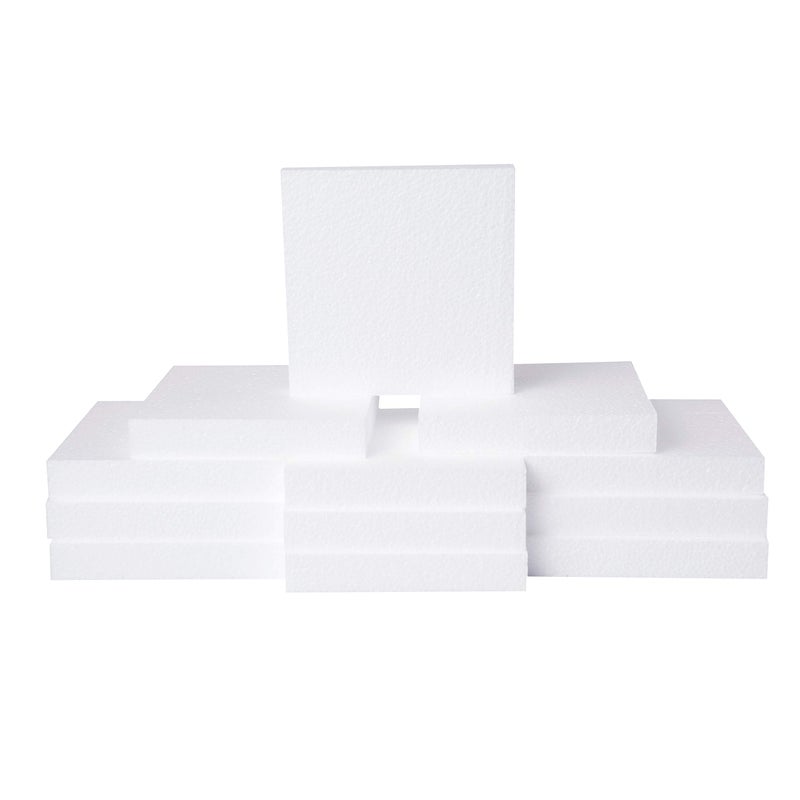 SilverlakeLLC Silverlake 6x6x1 Craft Foam Squares for Styrofoam Board Projects (12-Pack) - Image 1